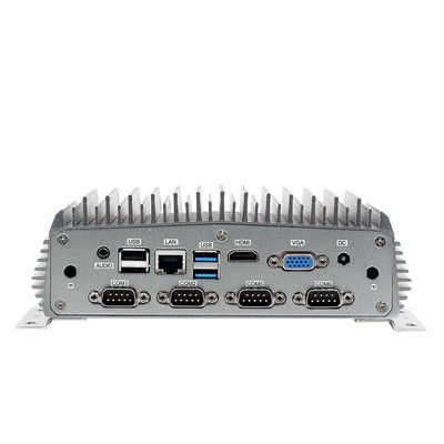 Fanless Mini Embedded PC Quad Core E3940 J3455 6COM 1LAN Wide Voltage