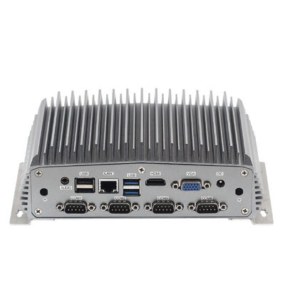 Fanless Mini Embedded PC Quad Core E3940 J3455 6COM 1LAN Wide Voltage